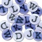Purple Plastic Junkitz Teen Alphabet Buttons