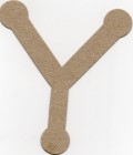 Brown Chipboard The Chipboard Store Letter Y