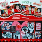 Scraptique Be My Valentine Two Layout Scrapbook Page Kit Set