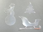 Clear Acrylic Acrylique Christmas Set